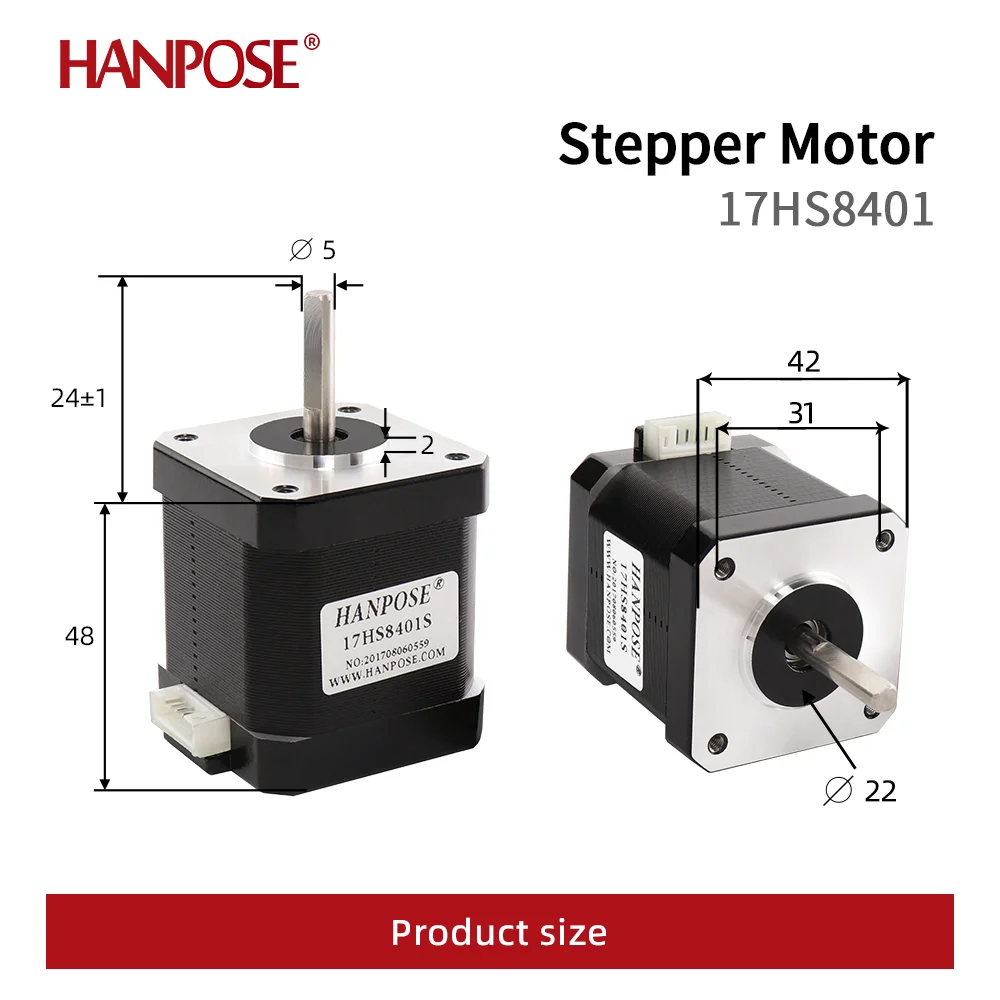 4 Lead Nema17 Stepper Motor 78Oz-in 1.8A 2 Phase 1.8 Degree 17HS8401S-D 3D Printer With Dupont Wire Step Motor