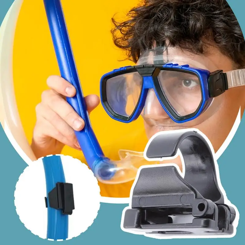1pcs Plastic Clip Snorkel Mask Keeper Holder Retainer Replacement Snorkeling Quick-release Oval Clip Plastic Automatic Buckle