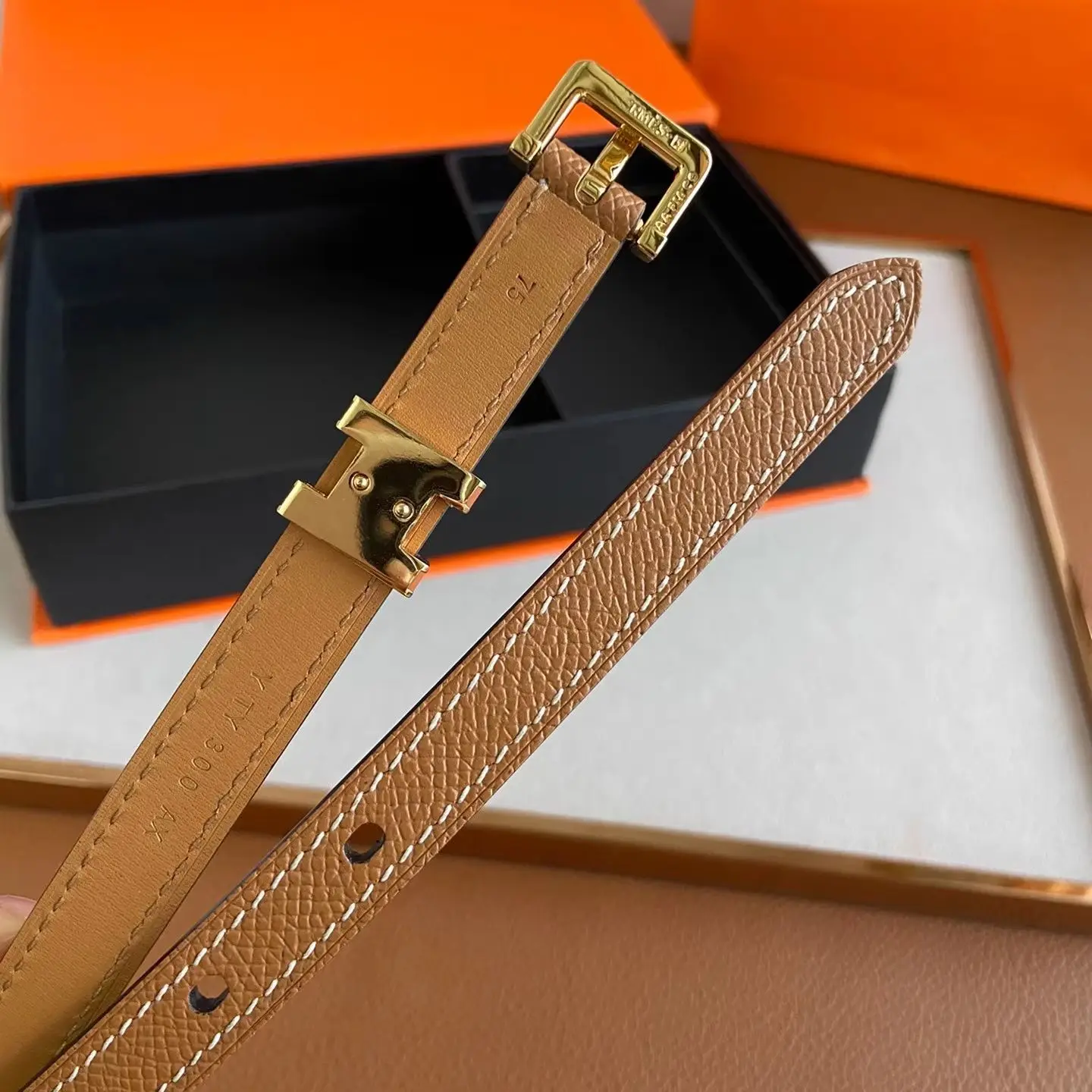 1.5cm Vintage EP Cow Leather Belt, Women Slim Waist Belt, Classic Casual Decorative Waist Strap