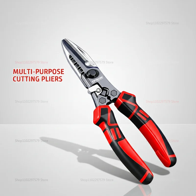 

Многофункциональные электрические ножницы для обрезки и обжима проводов, усиленный инструмент с гаечным ключом для металлических листов и кабельных наконечников