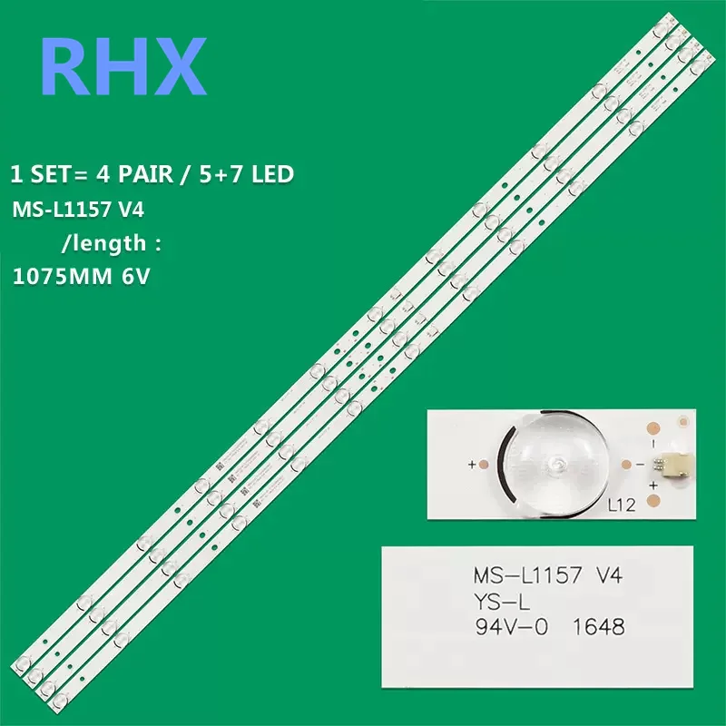 

LED Backlight for AKTV5534 MS-L1157 V4 JF-D400-S0 888102- 55S17U 18MI200J6C70100099800820 1075MM 6V