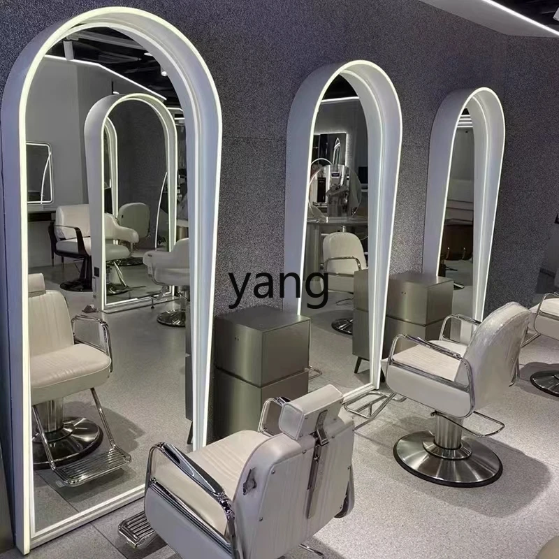 Lh new barber shop mirror table hair salon special simple hair shop single and double sided