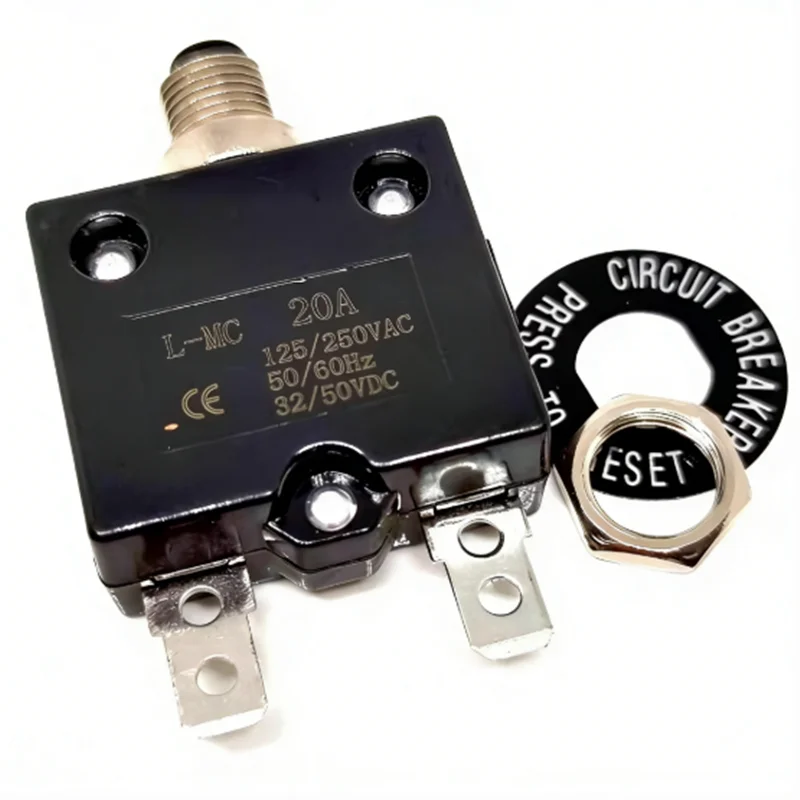 1PCS X-B1 Overload Protector 10/15/16/18/20/25/30/40A Iron Head, Resetting Fuse, air Compressor Motor Protection Switch