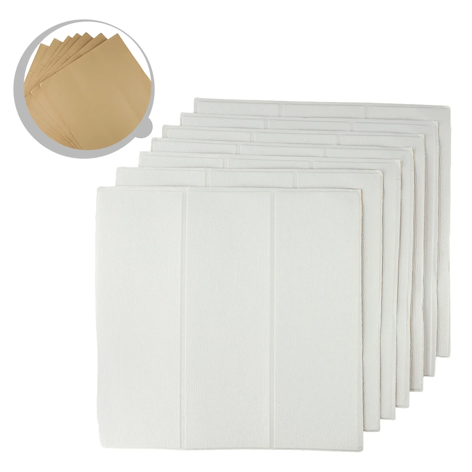 20PCS 3D Self-adhesive Tile Stone Brick Wall Sticker Soft Foam Panels 35*35cm Home Decoration Stickers Posters Accessories
