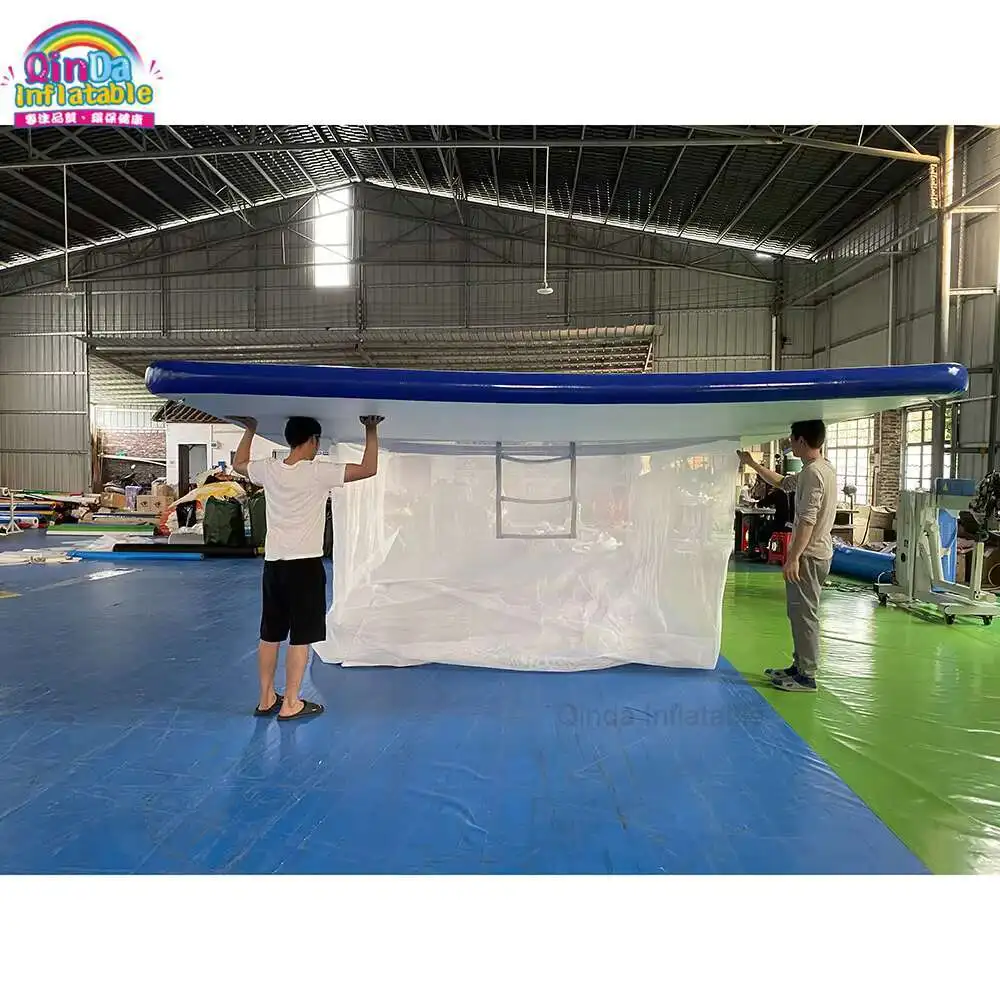 Floating Ocean Protective Anti Jellyfish Pool Water Sport Inflatable Swimming Pool With Net