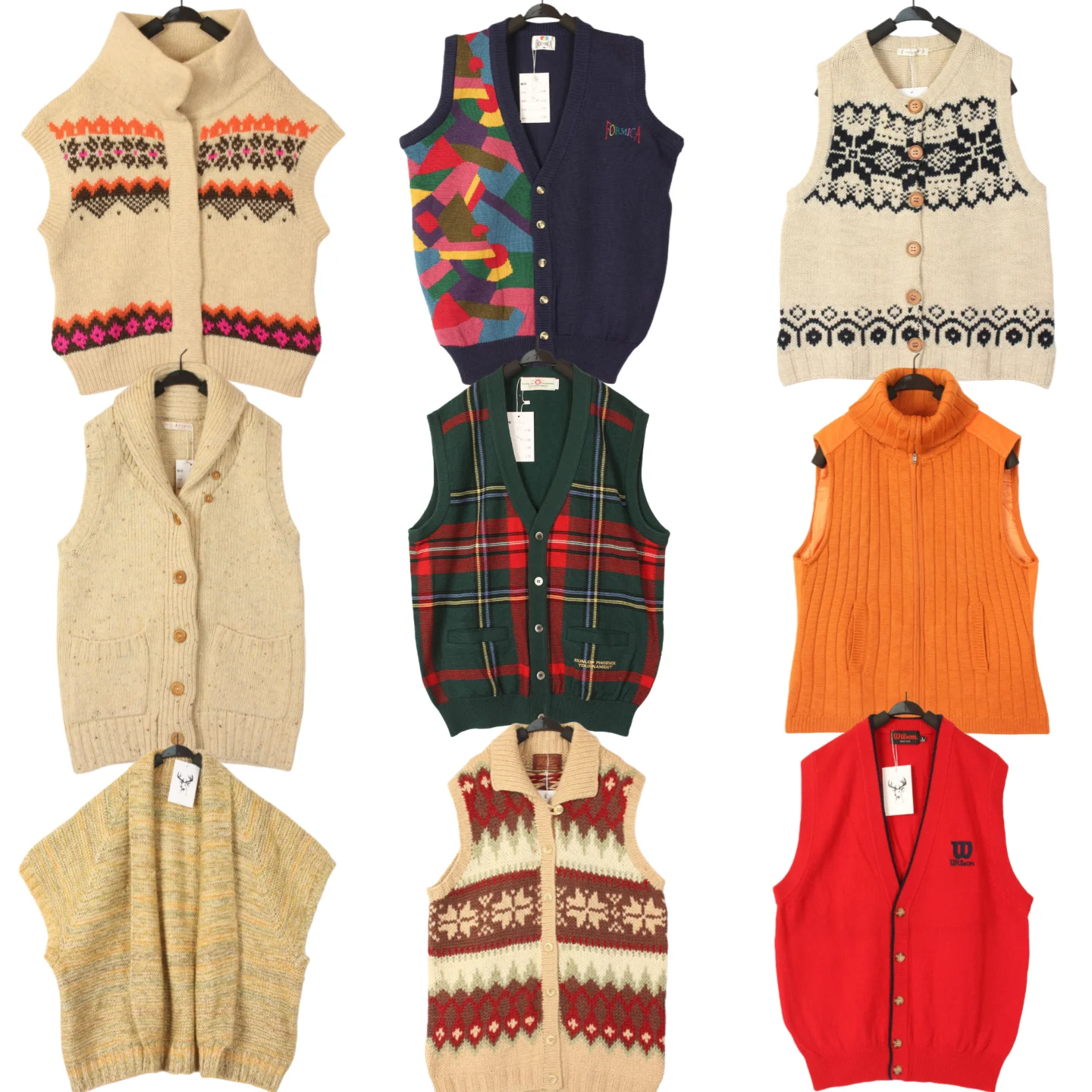 

Vintage Knitted Wool Sweater Loose Women's n Floral Print eepskin Vest Overhead Open Cardigan Warm Autumn Winter Fas...