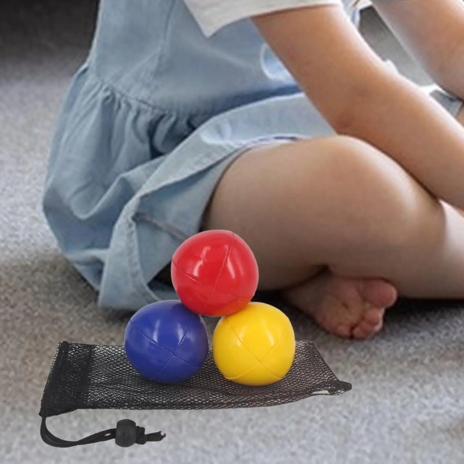 3PCS Net Set Professional Juggling Ball Acrobatics Toss Ball Educational Toy for Training Entertainment Kids Adults Beginners