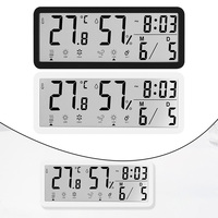 LCD Screen Digital Wall Clock Time Temperature Humidity Display Electronic Clock USB Input And Or 3*AAA Batteries Home Parts