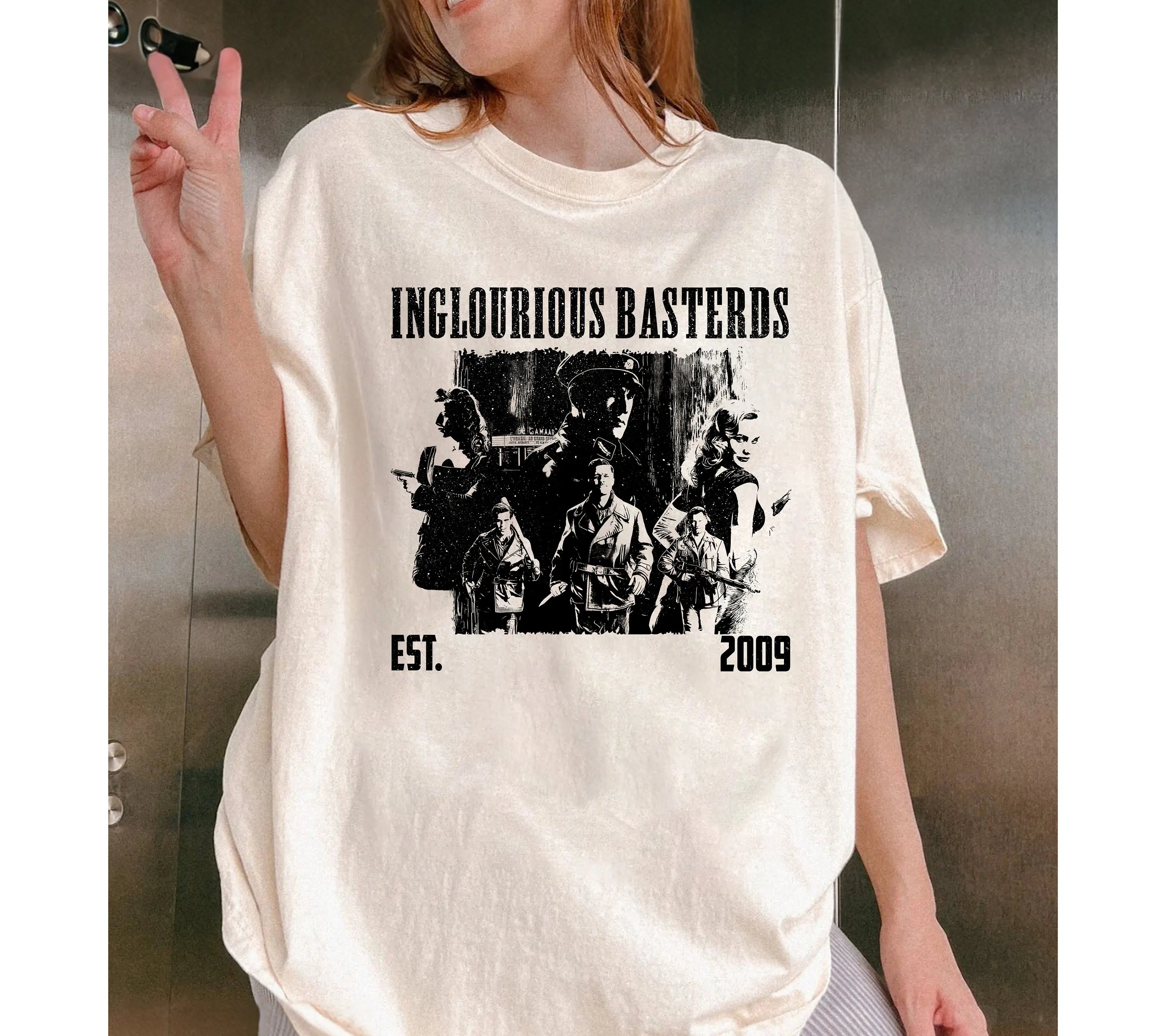 Inglourious Basterds T Shirt Movie Vintage Midcentury Retro MinimalisT