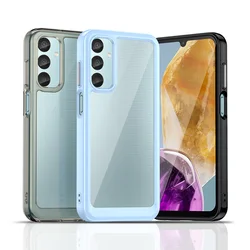 Transparent Shockproof TPU Case for Samsung Galaxy M35 M55 M15 M44 M34 M54 M14 Jump3 5G 4G Protective Cover Frame Capa Coque