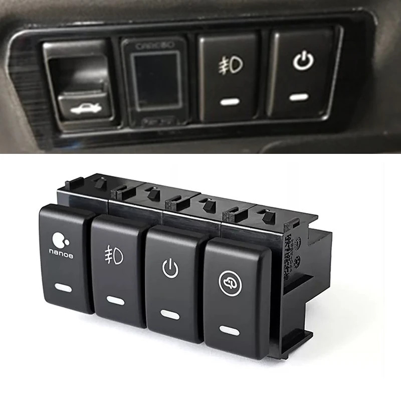 Auto  Power Dog Nanoe Light ABS OFF Switch Fan Front Fog Button With Wire for Nissan Teana Sunny X-Trail Qashqai Tiida Y61 Y62