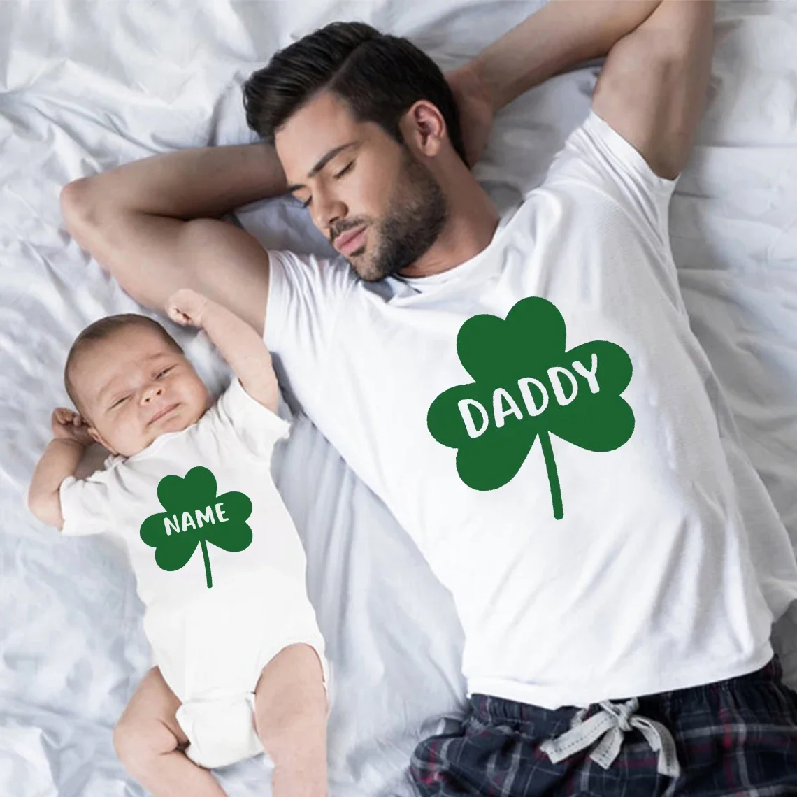 

St Patricks Day Shirts Matching Shamrock Family Tees T-Shirt Shamrock Baby Girl Clothes Family Look m