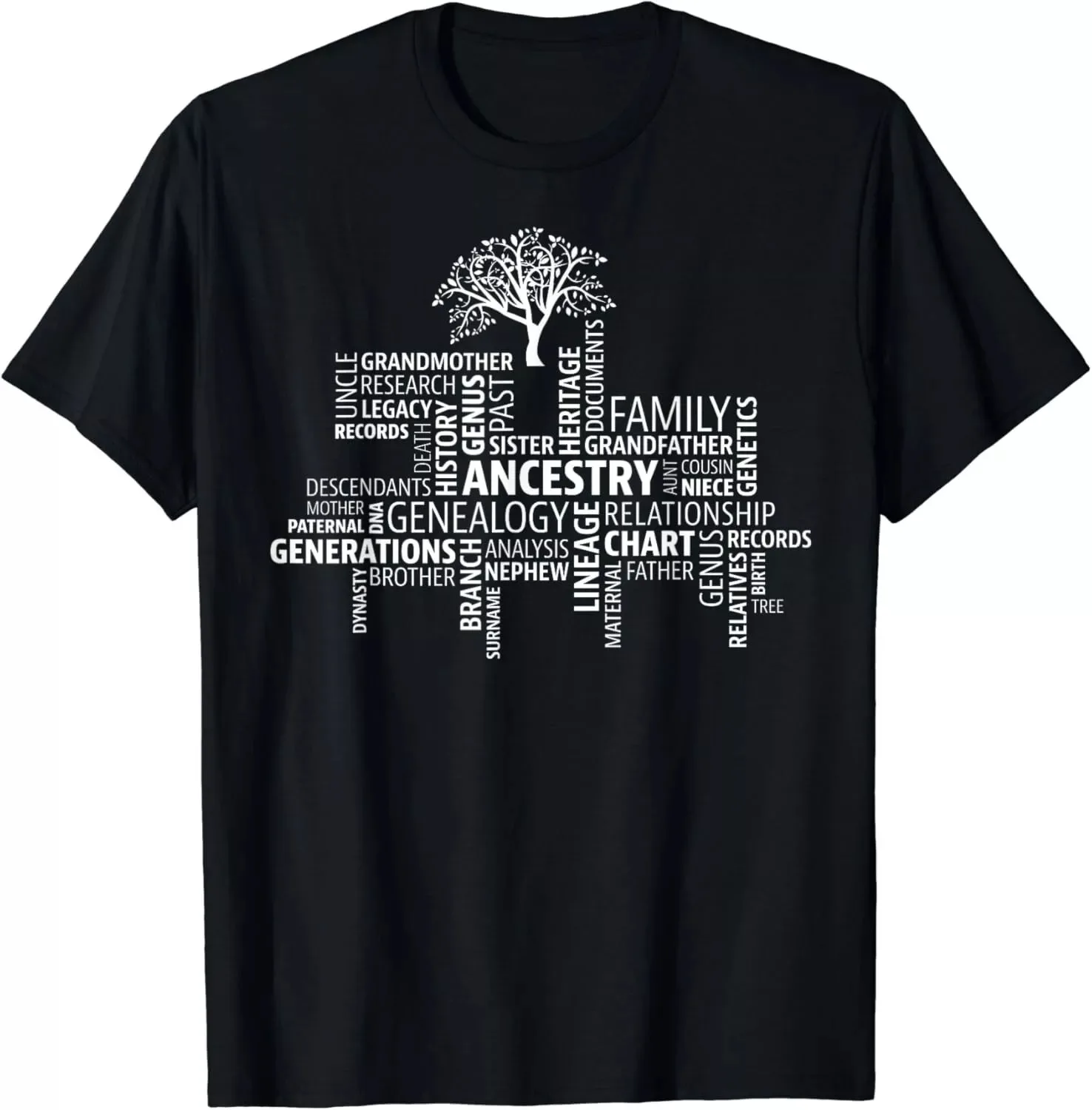 

Genealogy_ Ancestry_ Word Cloud T-shirt Research your family Gift Unisex T-Shirt