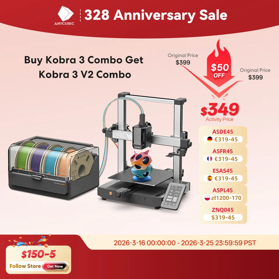 ANYCUBIC Kobra 3 Combo AEバージョン マルチカラーFDM 3Dプリンター