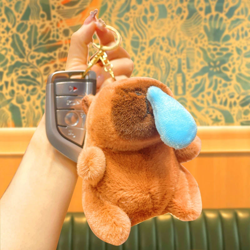 Capybara Plush Keychain Simulation Capibara Anime Fluffty Toys Doll Stuffed Toys