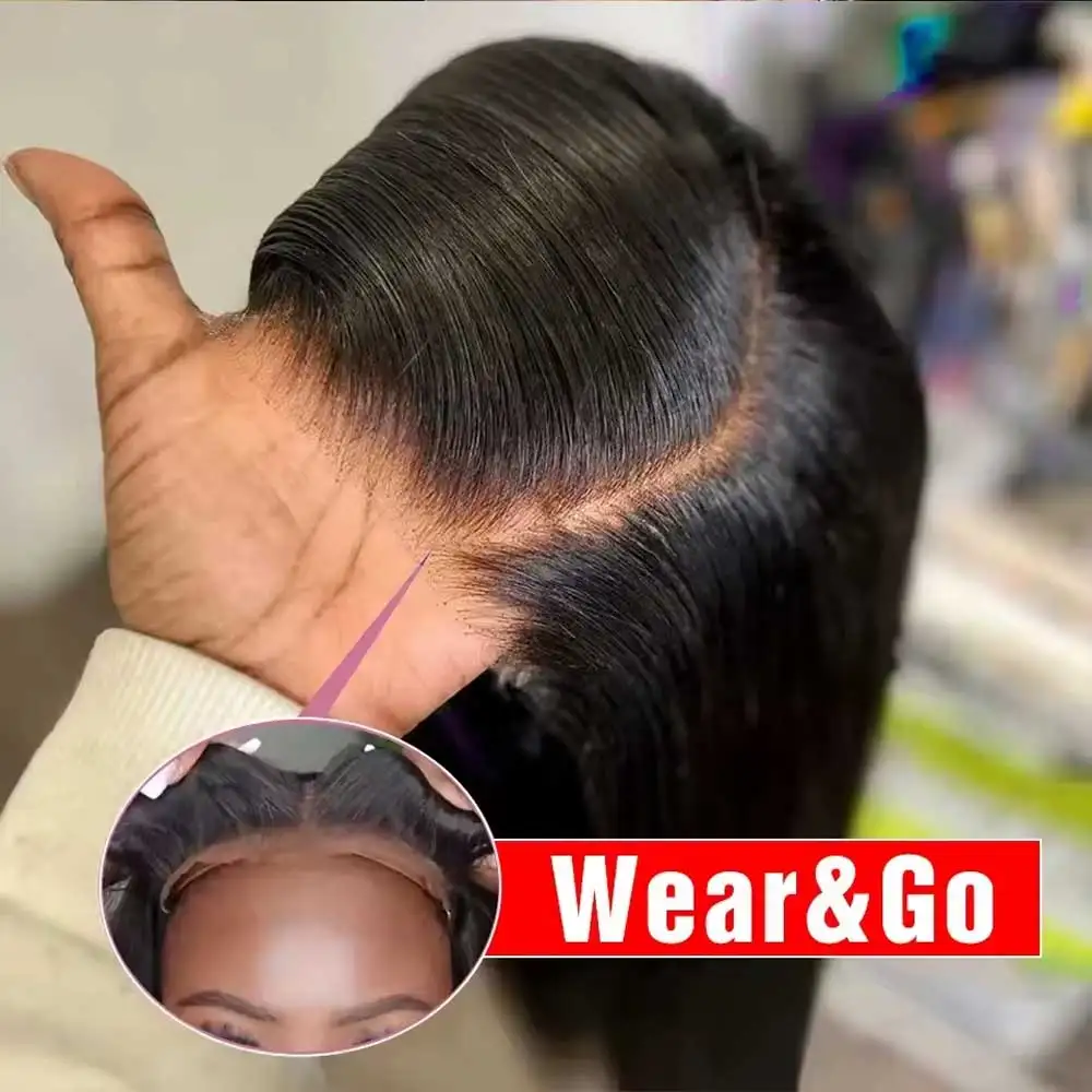 40 42 Inch Glueless Wig Straight Lace Front Human Hair Wigs Preplucked 13x4 13x6 HD Lace Frontal Wig 5x5 Straight Closure Wig