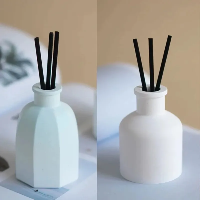 Aromatherapy Bottle Plaster Mold DIY Diffuser Stick Container Cement Resin Concrete Vase Silicone Molds