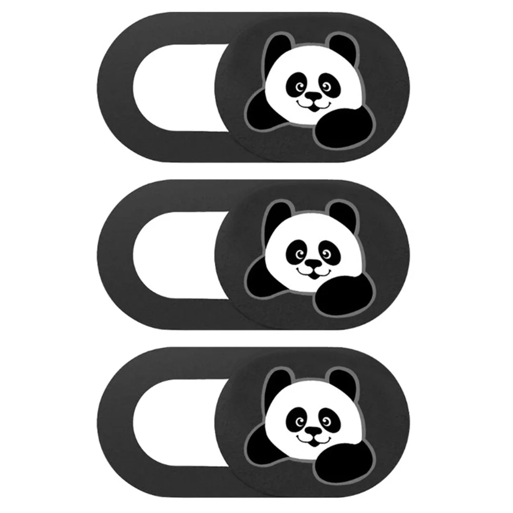 

3Pcs Panda Webcam Cover Slider Easy Open Close Design Large Hole for Clear Material Webcam Slider