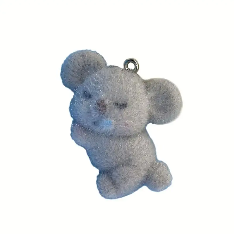 31BB Elegant Charm Lovely Koala Keychain with Resin Flocking for Students and Collectors of Animal Themed Accessories
