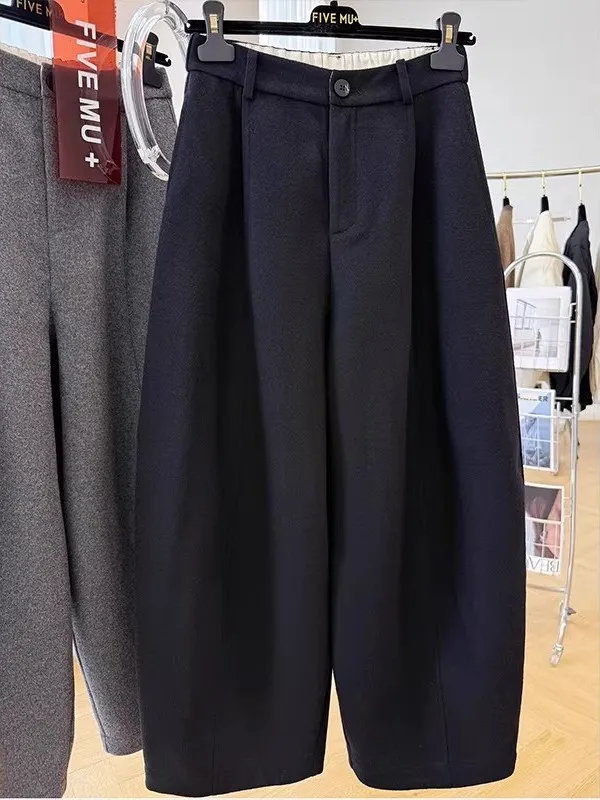 

plus Size Men's Casual Straight Leg Pants Flared Trousers Comfortable Loose Fit High Waist Fce Lined Commuter Long Trousers