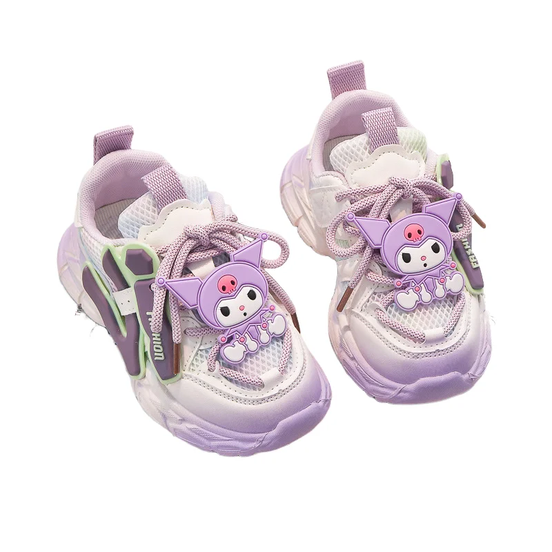 

Sanrio Girl My Melody Kawaii, модные кроссовки для отдыха, студенческие сезонные весенне-осенние детские неуклюжие кроссовки с героями мультфильмов, новые