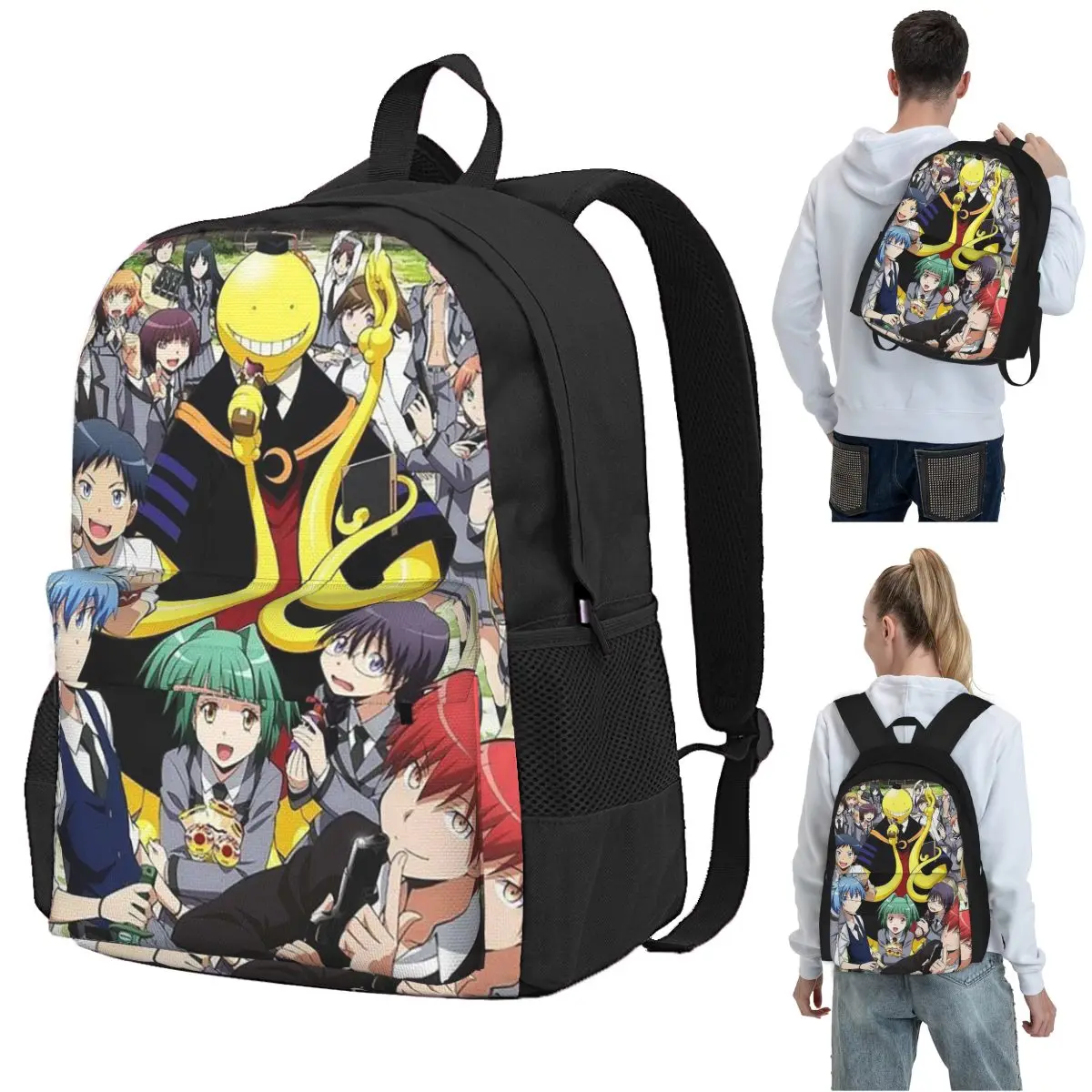Assassination Classroom Octopus Koro SenseiBackpack Student BookBag Kids School Bag Laptop Shoulder Bags for Men Women