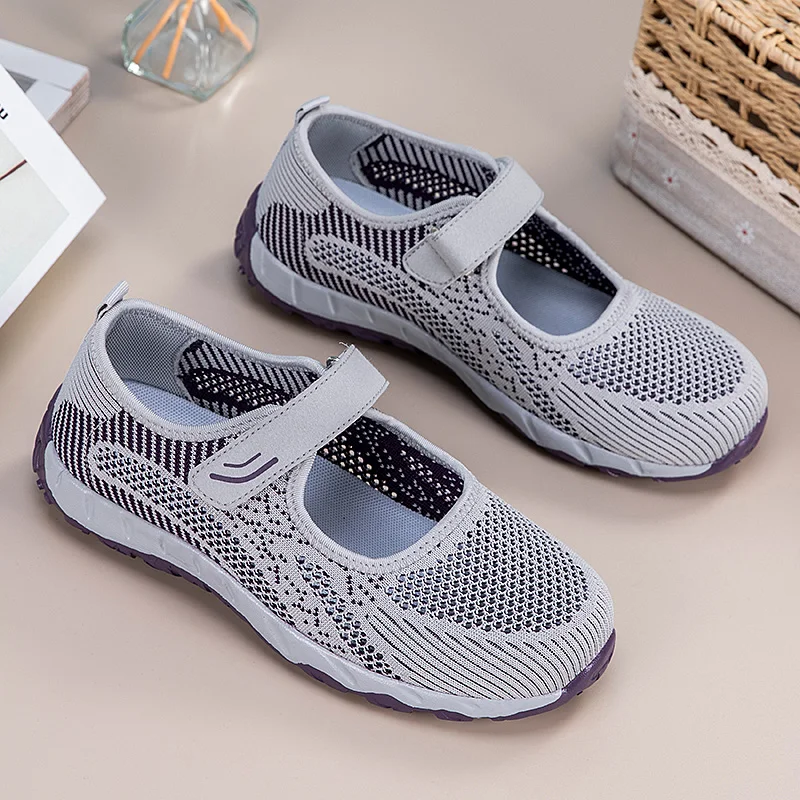 

Women's Summer Hollow Breathable Flat Bottom Outdoor Hiking Non Slip Soft Soled Sports Shoes Comfortable Lazy Casual Shoes 35-43