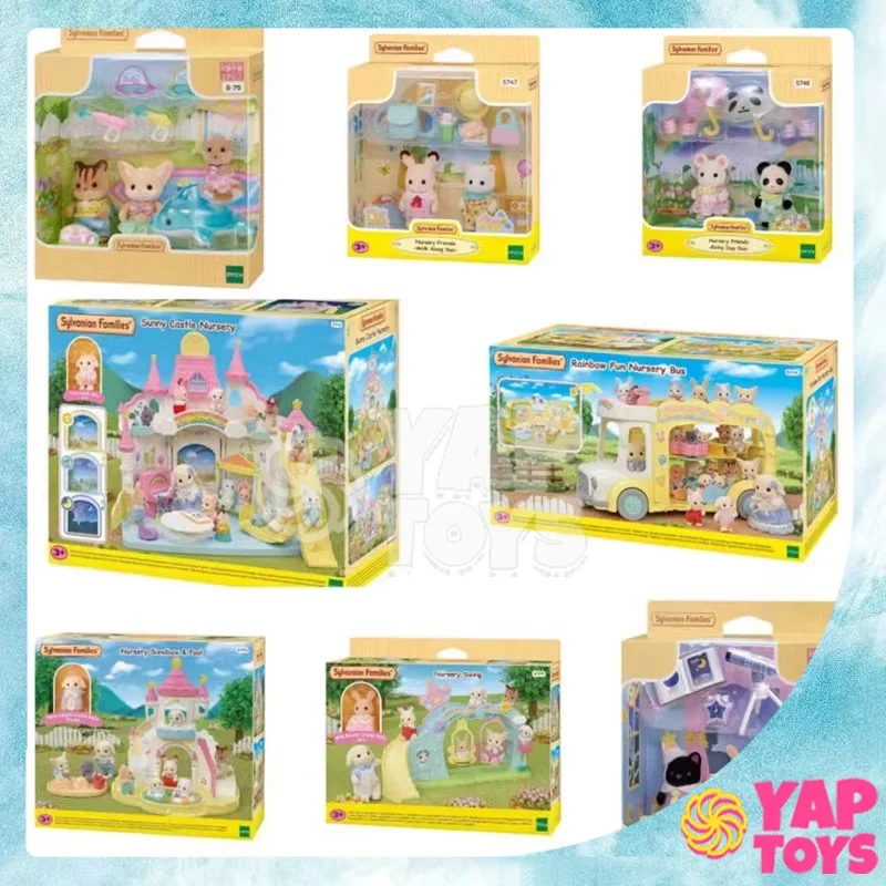 Sylvanian Families Castle Kindergarten Children's Toy School Simulated Homemaker Birthday Gift House Room Decoration Cute Things