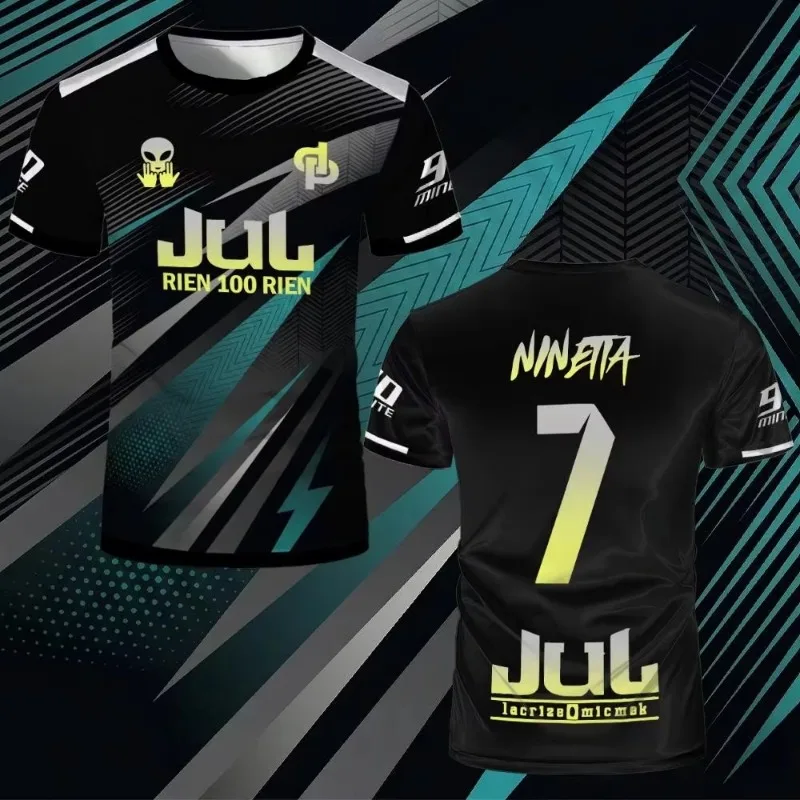 Camiseta de Fútbol Transpirable para Entrenamiento al Aire Libre, Modelo 2026 JUL Toto Ninetta Rien 100 Rien, Cuello Redondo, para Hombre y Mujer