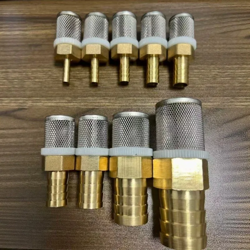 Copper pagoda split joint 4 covers 6 points filter oil filter 1 inch soft water pipe filter mesh fish tank water pump impurity m