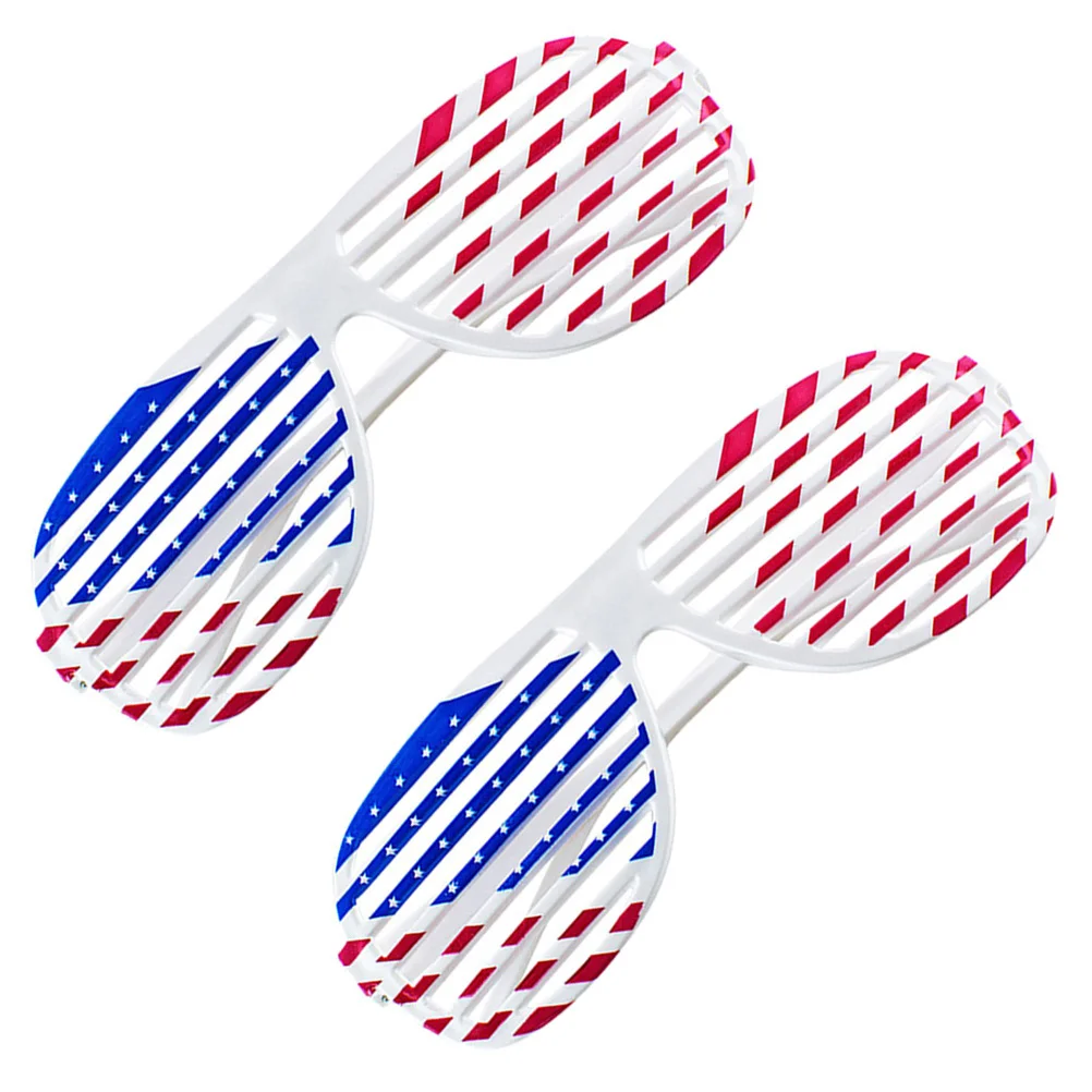 4 قطع من النظارات الشمسية ذات العلم الأمريكي خفيفة الوزن بتصميم ممتع للحفلات التنكرية والرقص كرنفال الدعامة #3
