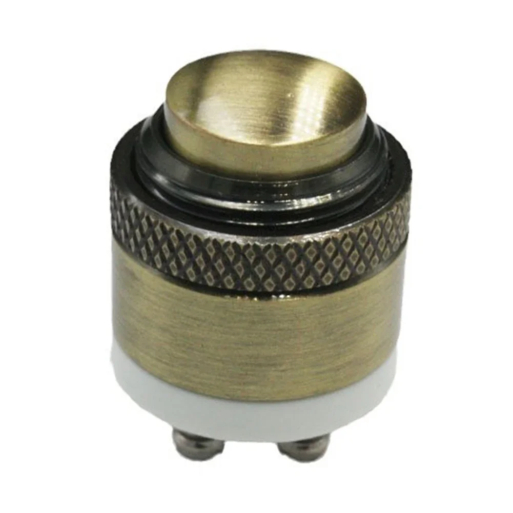 Aesthetic Round Brass Access Control Button Designed To Withstand The Elements While Providing Efficient Operation
