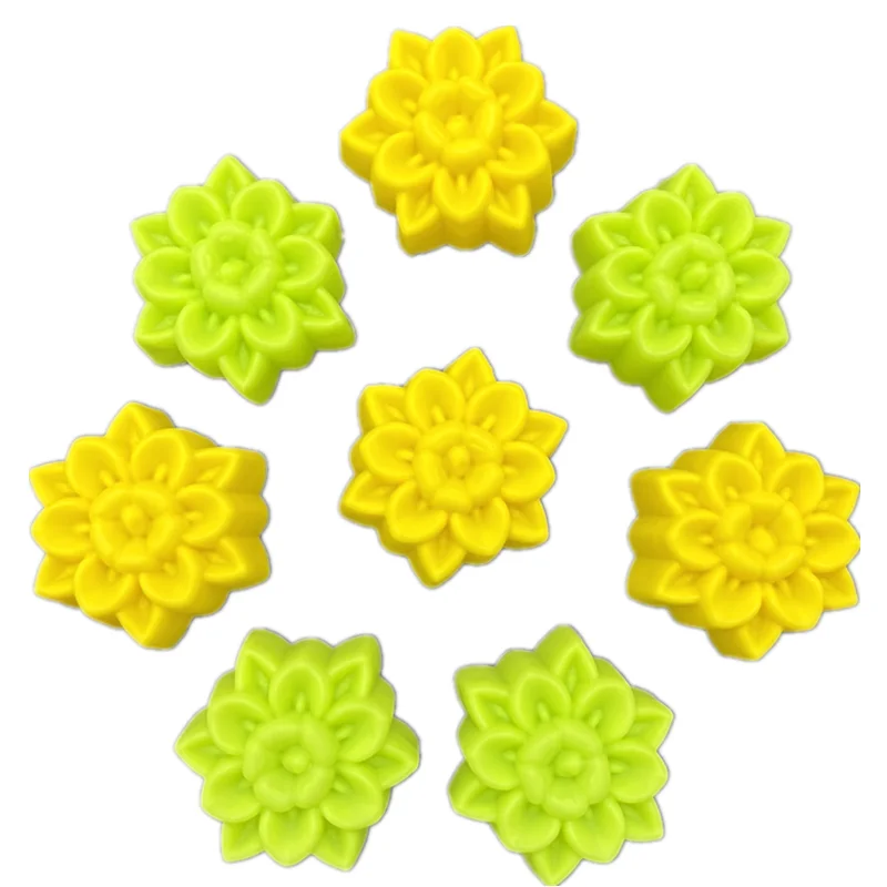 20Pcs 5cm New Beautiful Flower Cake Mold Cupcake Cup Heat Resistant Silicone Soap Chocolate Pudding Ice Molds Baking Tools