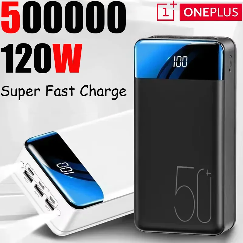 OnePlus 200000mAh قوة البنك المصغّر USB QC شحن سريع في الهواء الطلق التخييم Powerbank LED عرض بطارية خارجية محمولة