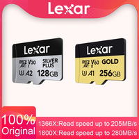Lexar Micro SD Card 1366X UHS-I 1800X UHS-II GOLD TF Memory Card A1 V30 U3 4K A2 V60 for DJI drones Nintendo Switch Game Console