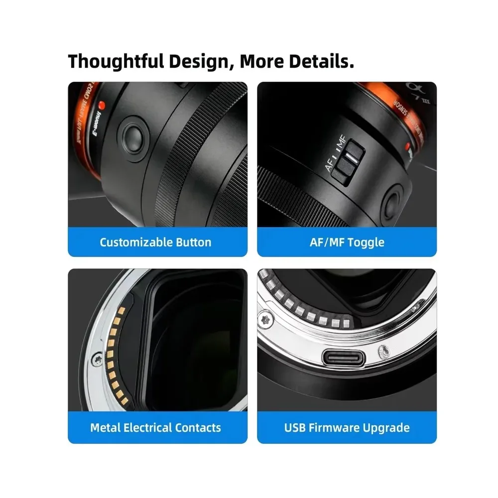 7artisans 85mm F1.8 Auto Focus STM Full Frame Prime Lens for Sony E-A7R A74 A7R4 A7C A6600 Nikon Z Z7II Z6II Z5 Large Aperture