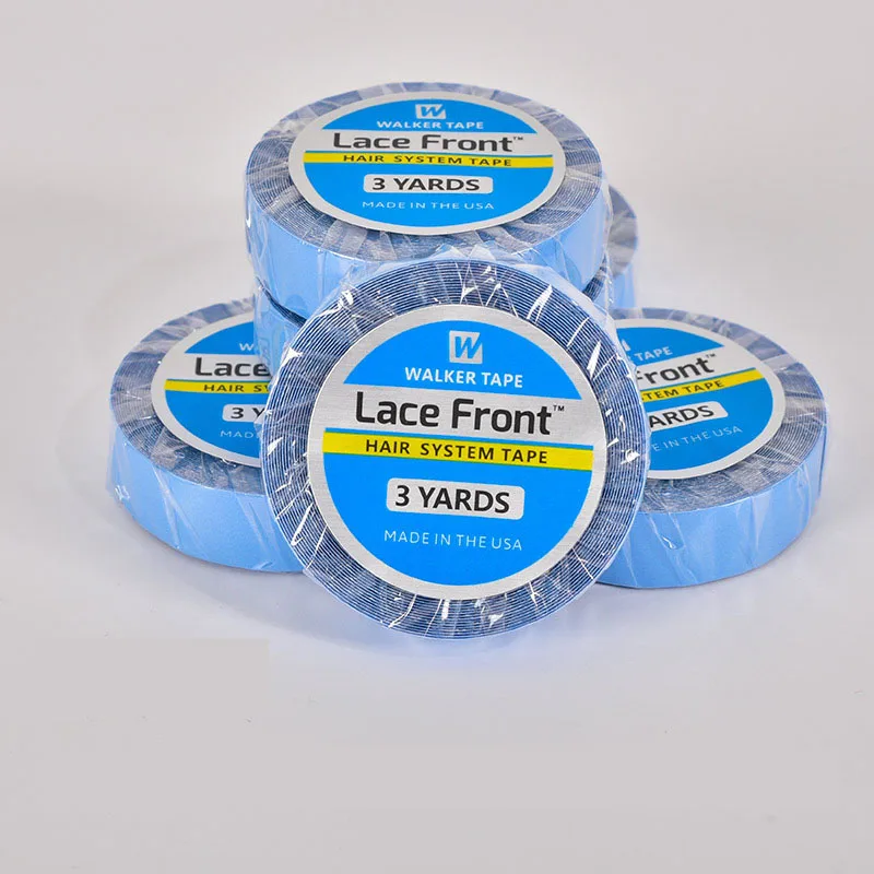 1Roll 1 CM*3 Yards Super Hair Blue Tape Double-Sided Adhesive Tape for Hair Extension/Lace Wig/Toupee