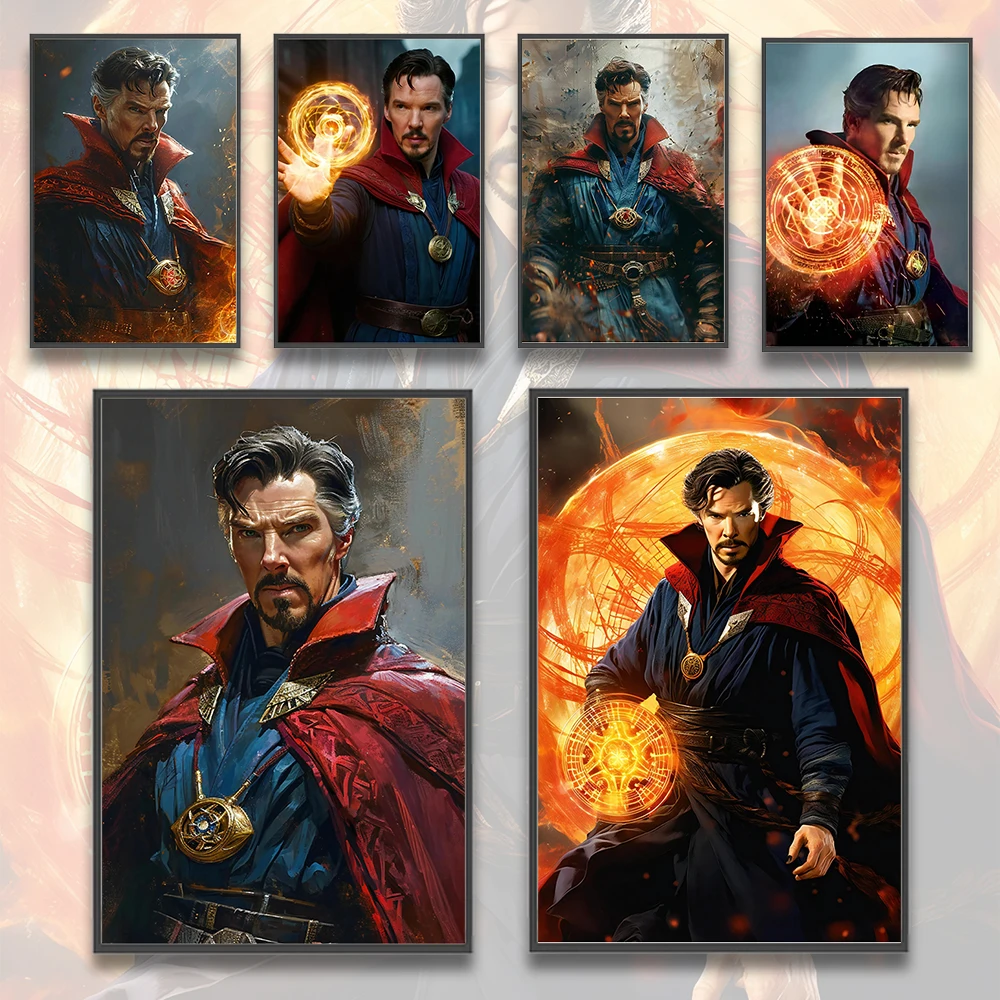 

Doctor Strange Movie Wallpaper Marvel Self-adhesive Poster Figures Home Decoration Painting Wall Art HD Boy Bedroom Decor Gift