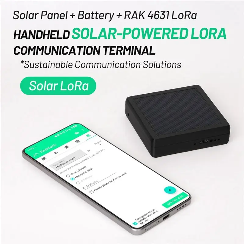 B50C ST1 Meshtastic Solar Node Repeater Lora Mesh Solar Powered RAK4631 Dev-Board With 3000Mah Battery Solar Lora 868Mhz