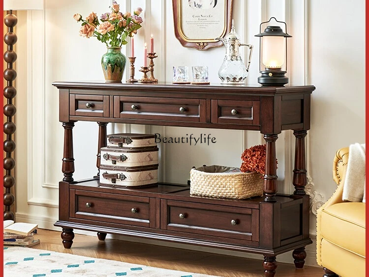 

jj *American solid wood porch storage locker against the wall aisle cabinet