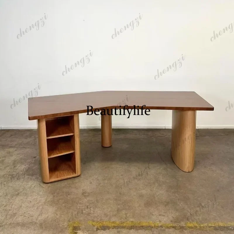 CC Medieval style solid wood desk study computer desk designer high-end writing desk