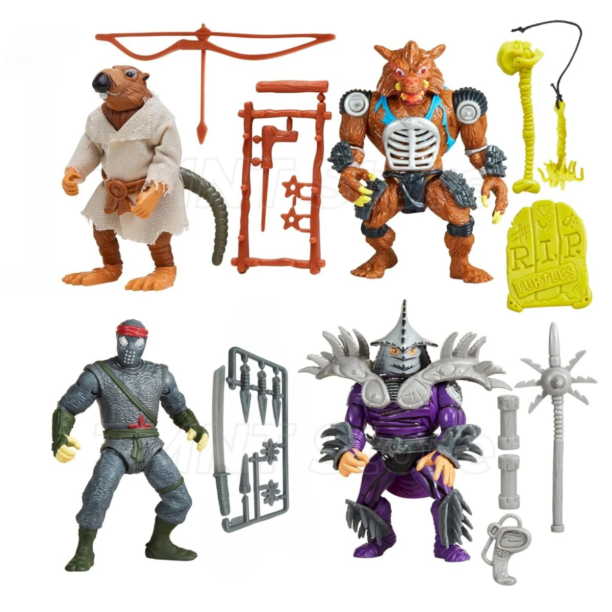 Figuras de los Tortugas Ninja: Soldado de Pie de 4 Pulgadas de la Película Original, Super Shredder, Splinter, Rahzar, Juguetes, Regalos de Cumpleaños