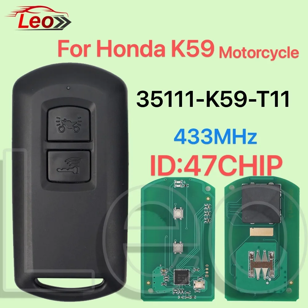 

Leo 35111-K59-T11 Smart Remote Key For Honda Motorcycle Click 150I Vario 150 K12 K59 433MHz ID:47CHIP K59