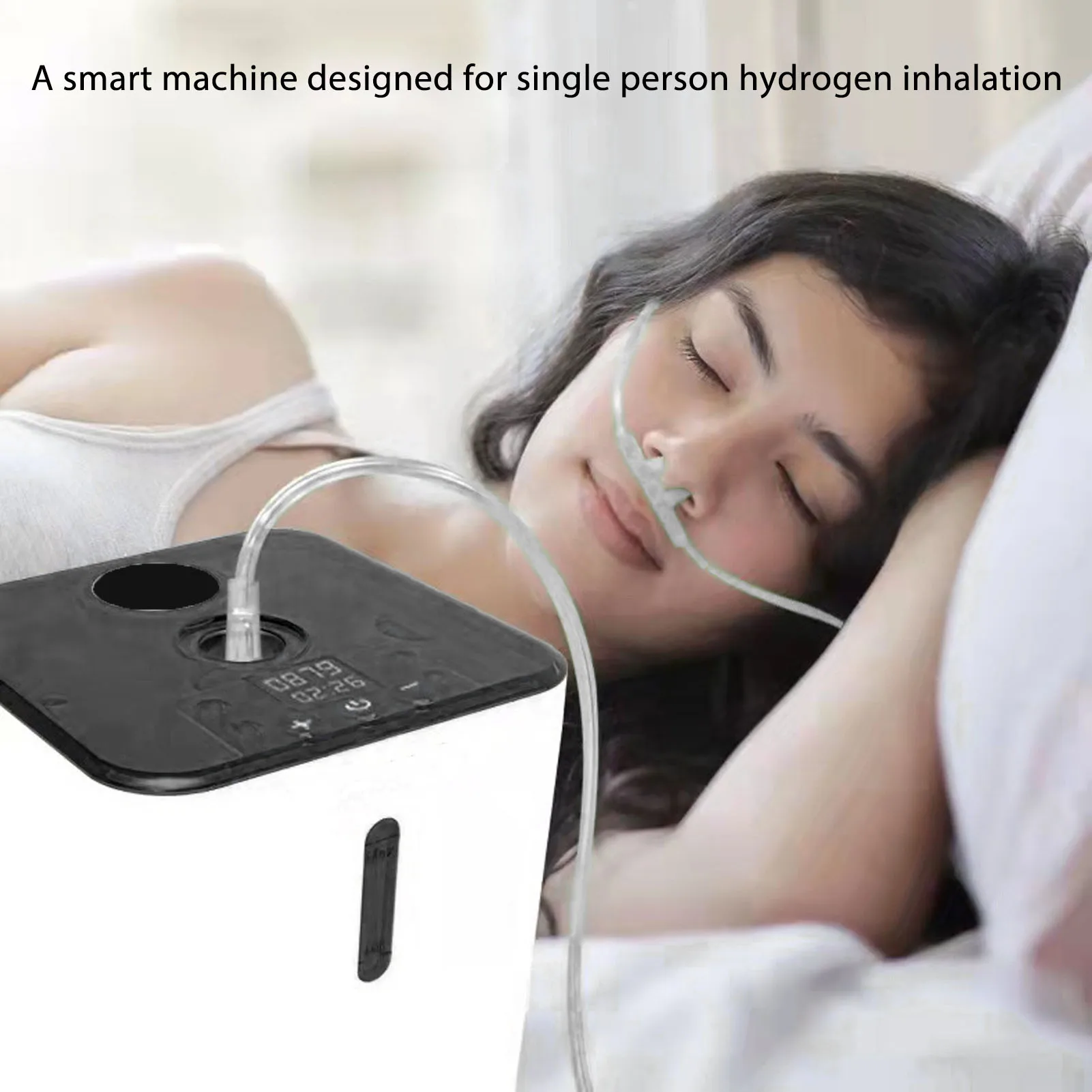 

Hydrogen Water Inhalation Machine Portable Hydrogen Machine 150ml/min EU Plug 220V 99.99% High Purity 500ml Capacity for Home