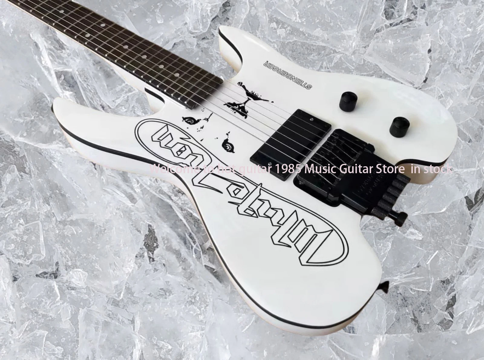جيتار كهربائي بدون رأس من شتاينبرغ، جيتار جديد من خشب الماهوجني الأبيض، لوحة أصابع من خشب الورد