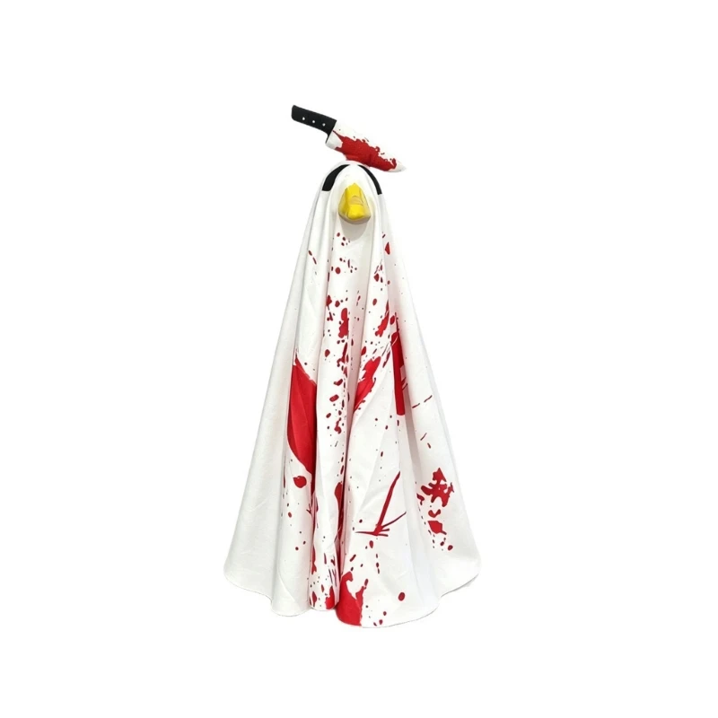 Q39C Quick Setup Holiday Costume Wrap for Lawn Bird Statue, Halloween Decorative Cover for 23 Inch Yard Figure in Patio Balcony