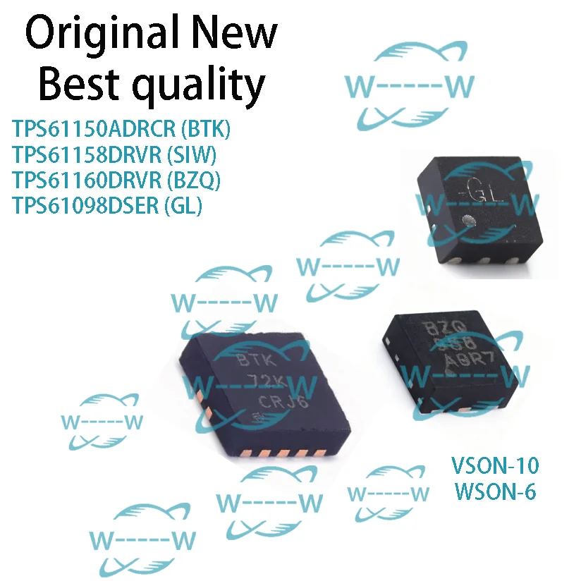 (5-50 PCS) TPS61150ADRCR BTK TPS61158DRVR SIW TPS61160DRVR BZQ TPS61098DSER GL TPS61150A TPS61158 TPS61160 TPS61098 IC CHIP