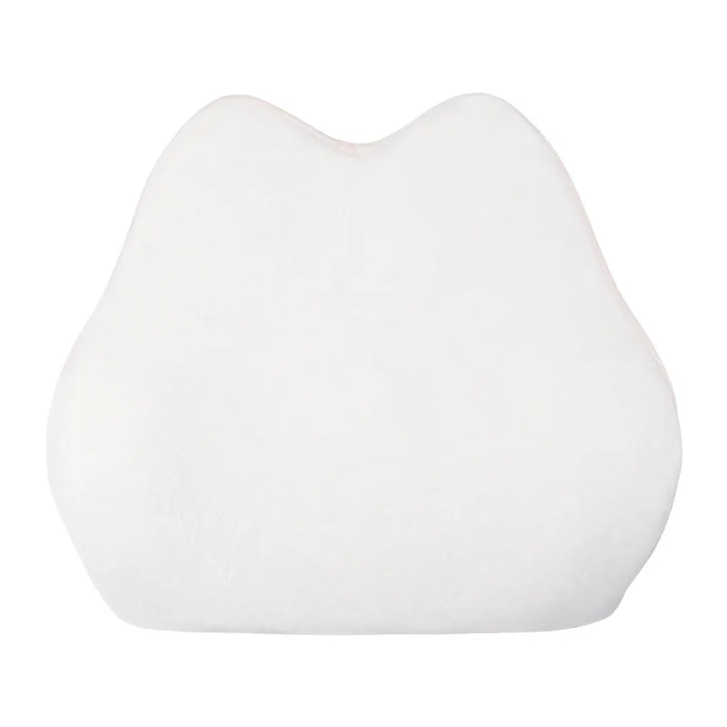 Cute Cartoon Memory Foam Car Neck Pillow & Lumbar Support Set Plush Soft Warm Waist Cushion for Auto Seat