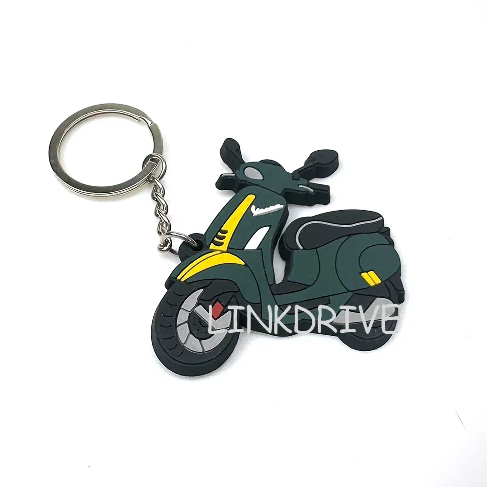 Llaveros de moda para motocicleta, llavero de goma suave, regalo de recuerdo, llavero para Vespa GTS Super GTS 250 300 Sprint150