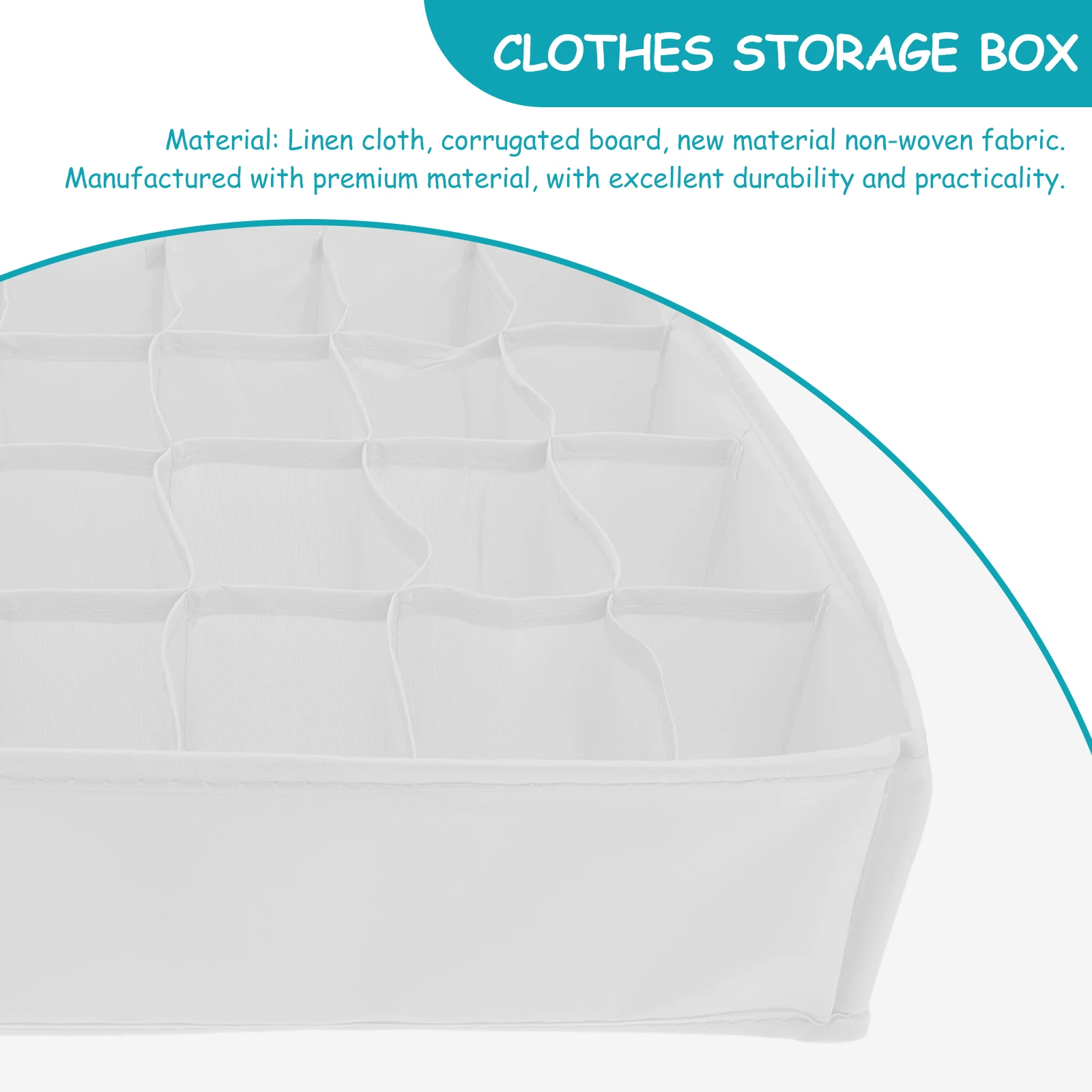 

Underwear Storage Box Clothes Bins Case 3.0 Pp Corrugated Board Sock Panties Practical Home Office School Dormitory